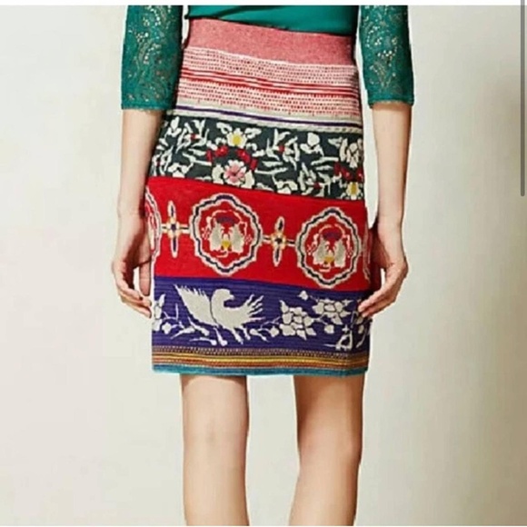 Anthropologie Chava Dove Print Skirt Size S - Picture 1 of 7